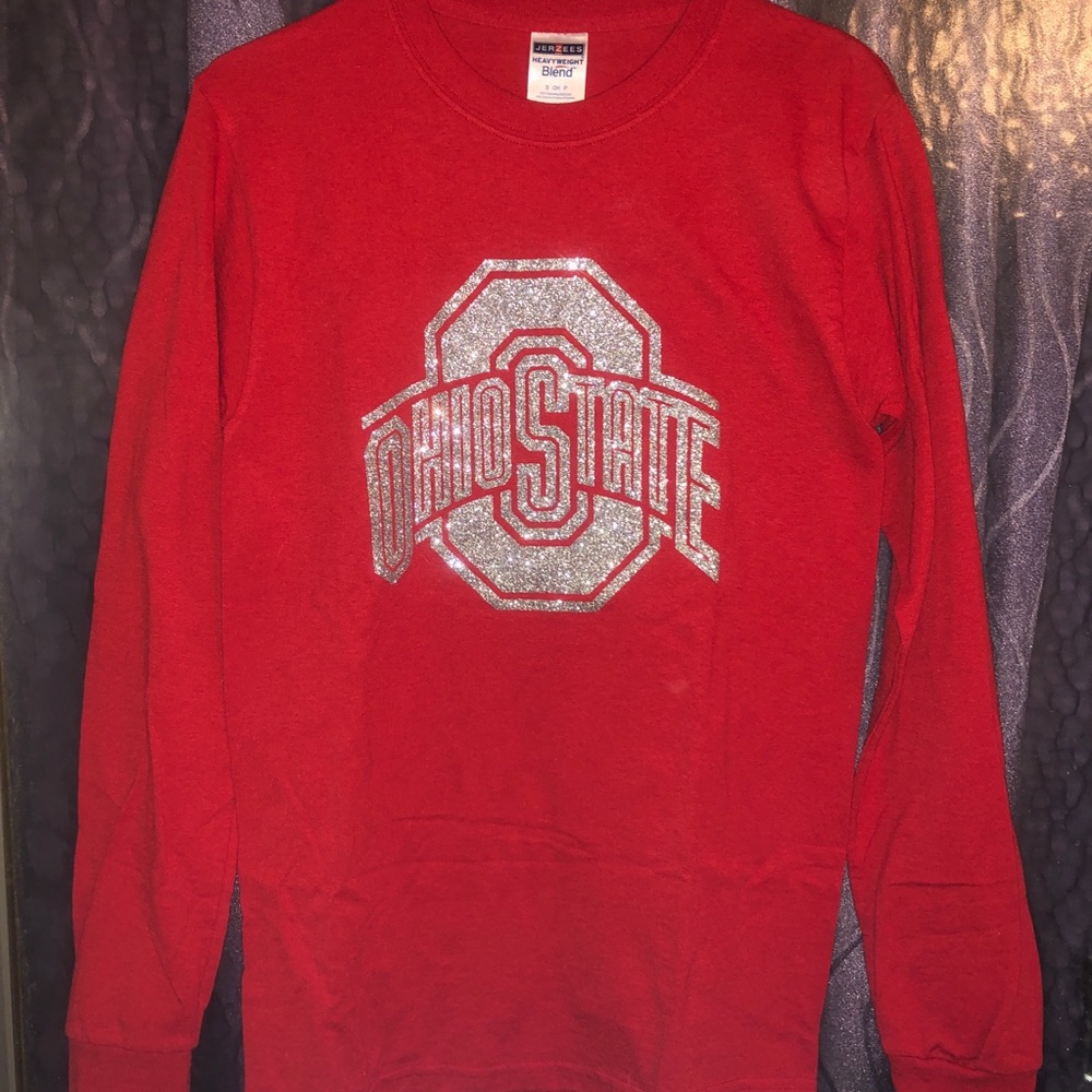 Long Sleeve Sparkly Ohio State Shirt